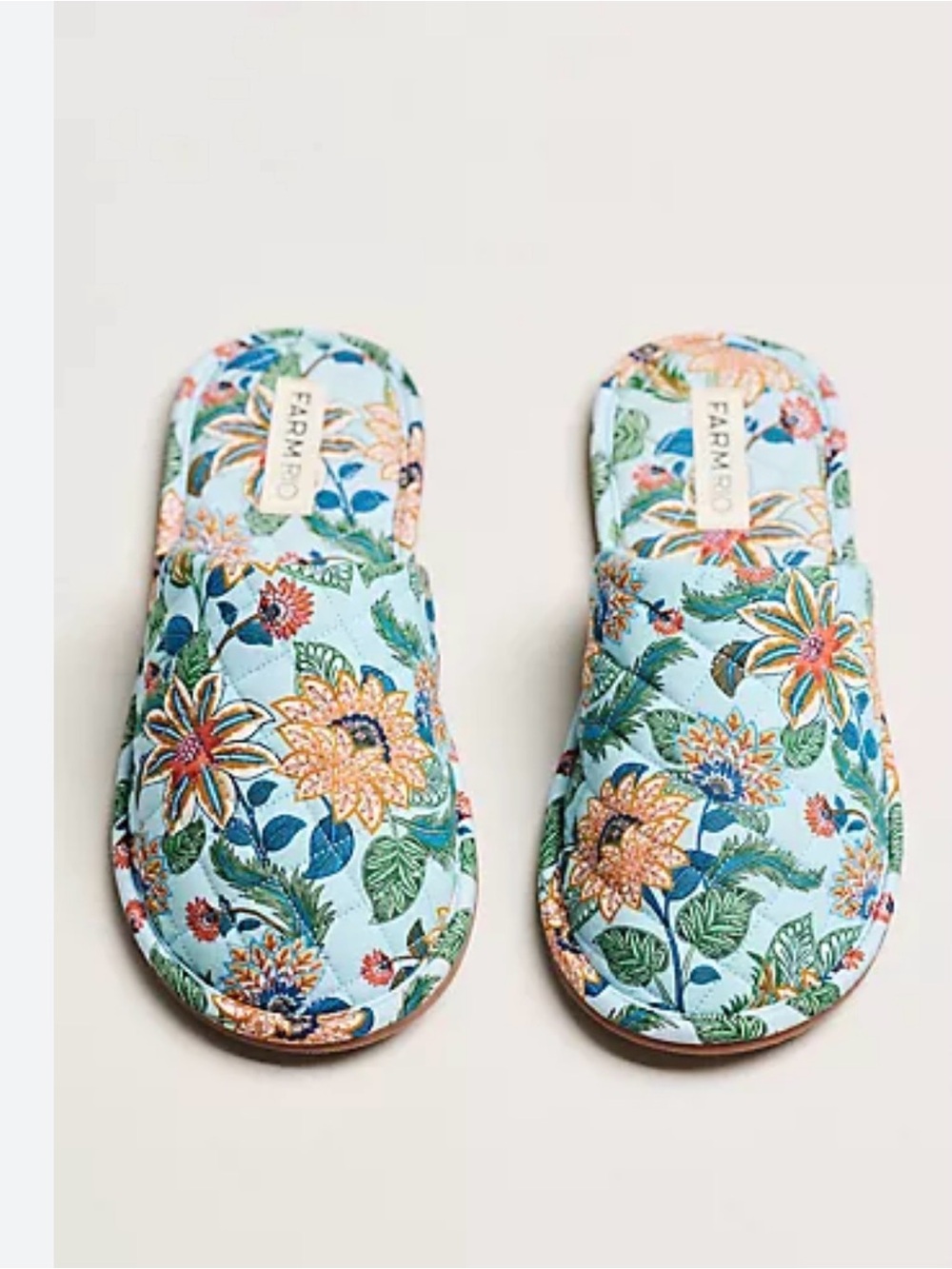 Farm Rio Floral Hotel Slippers  NWT